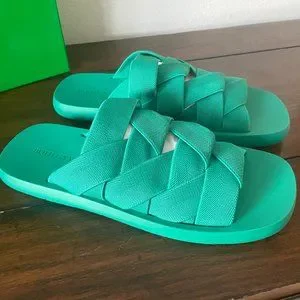 BOTTEGA VENETA 651402 Men\'s Slide Sandals Intrecciato Starfish Turquoise Blue 42 BOTTEGA VENETA ボッテガヴェネタ サンダル/INTRECCIATO  main image 4